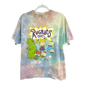 Nickelodeon Medium Large Rugrats Well Worn Whit Tie Dye Tee Shirt T-Shirt Top